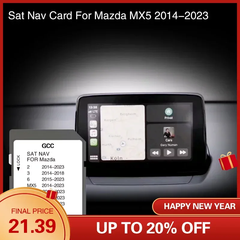 Per Mazda Mx5 Form Dal 2014 Al 2023 Sat Nav Sd Karte Navigation Cover Country Gcc Medio Oriente Kuwait Egitto Bahrain Giordania Oman