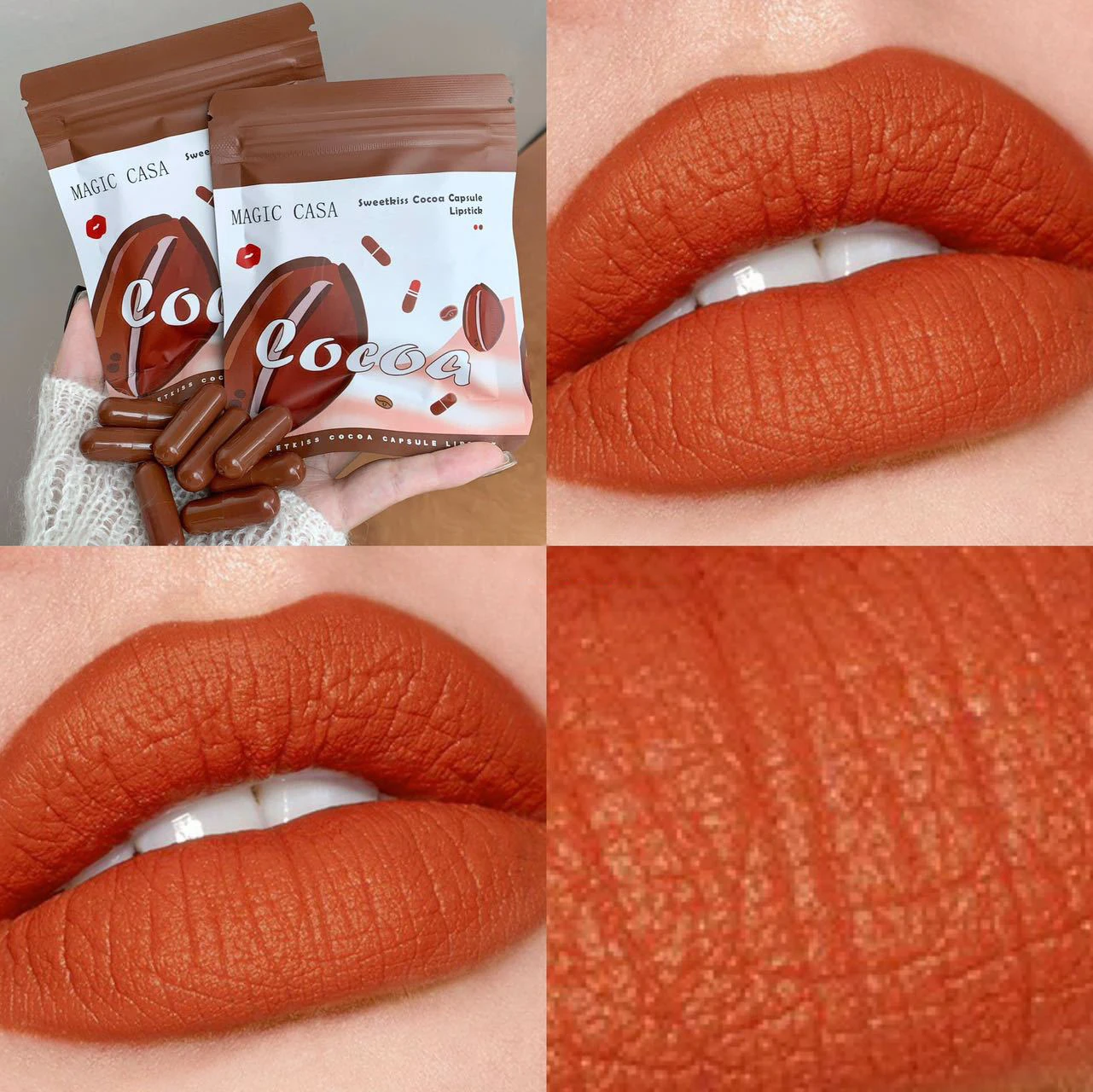 Coco Capsule Lipstick Set Matte Waterproof Lip Glaze 10 Colours_voghion.com