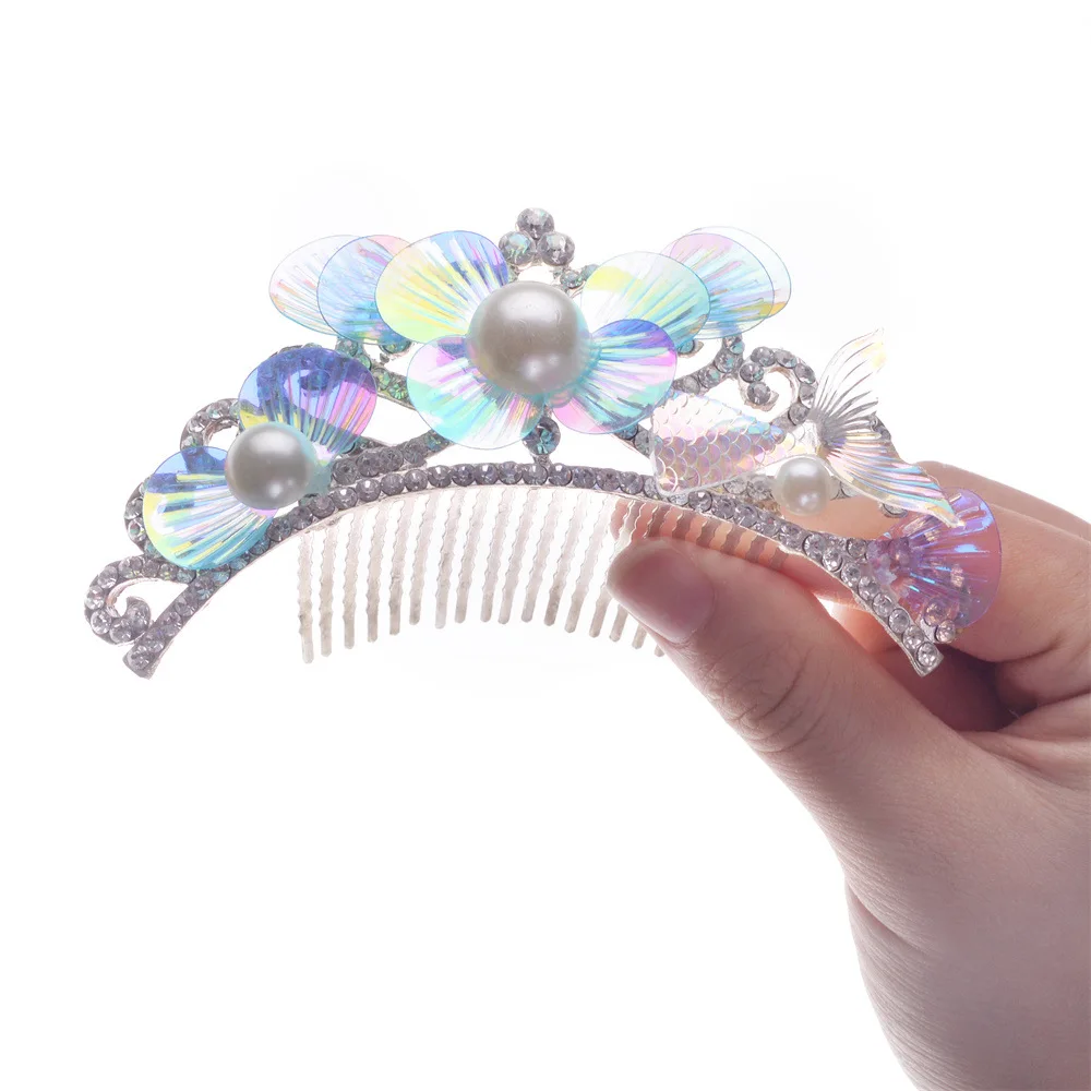 Mermaid Diamond Crown Princess Hairpin Hair Accessories