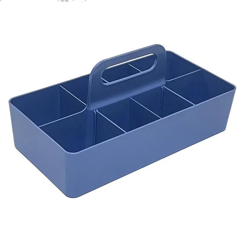 Creative Storage Box Organizer Multi Grid Finishing Box Handle Divider Table Basket 1pc For Student School Supplies