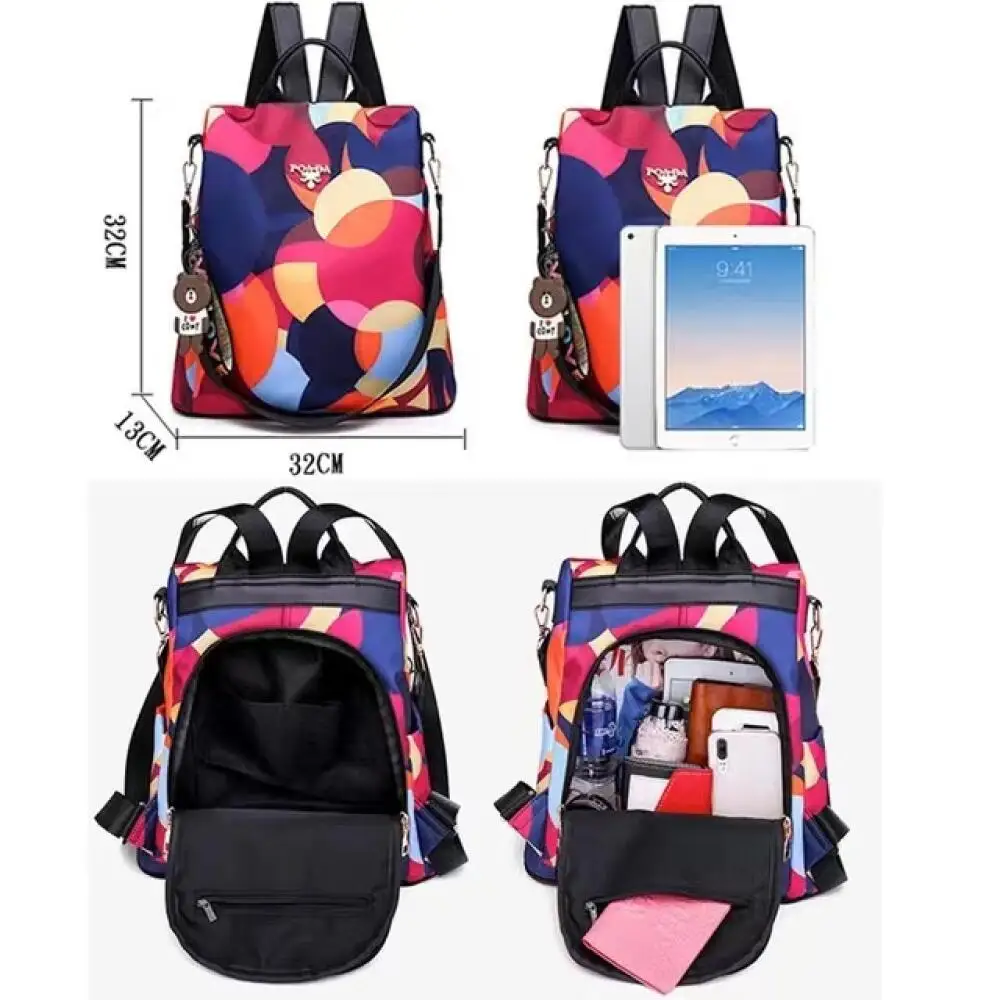 New fashion anti-theft backpack Durable fabric Oxford schoolbag