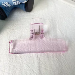 Minimalist Transparent Acrylic Spring Clips for Stationery and Sealing (Pink)
