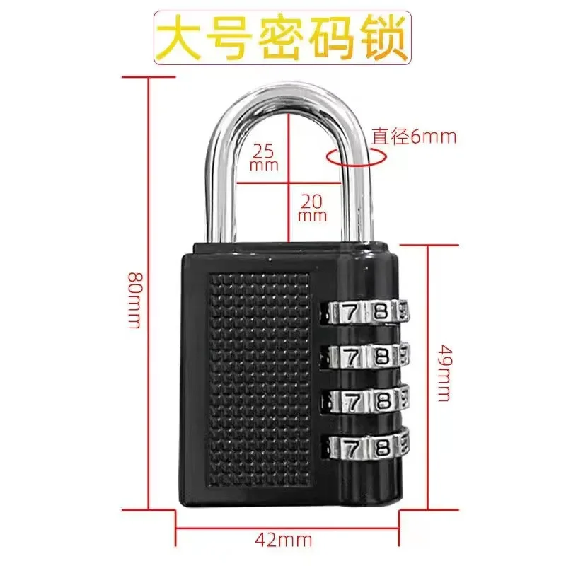 thumbnail image 1 of Candado de combinación de aleación de zinc de 4 dígitos, candado antirrobo para equipaje, resistente a la intemperie, para seguridad al aire libre, gimnasio, código de seguridad, cerradura de puerta,, 1 of 5