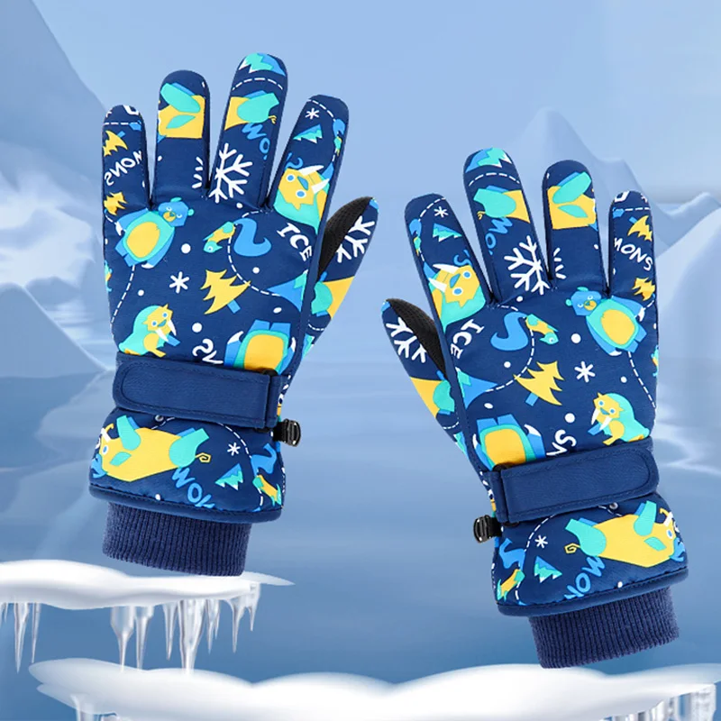 Vysoký kvalita děti děti lyže rukavice zima snowboardové sníh teplý rukavice chlapci děvče vodotěsný zahustíme palčáky donjon prst teplý