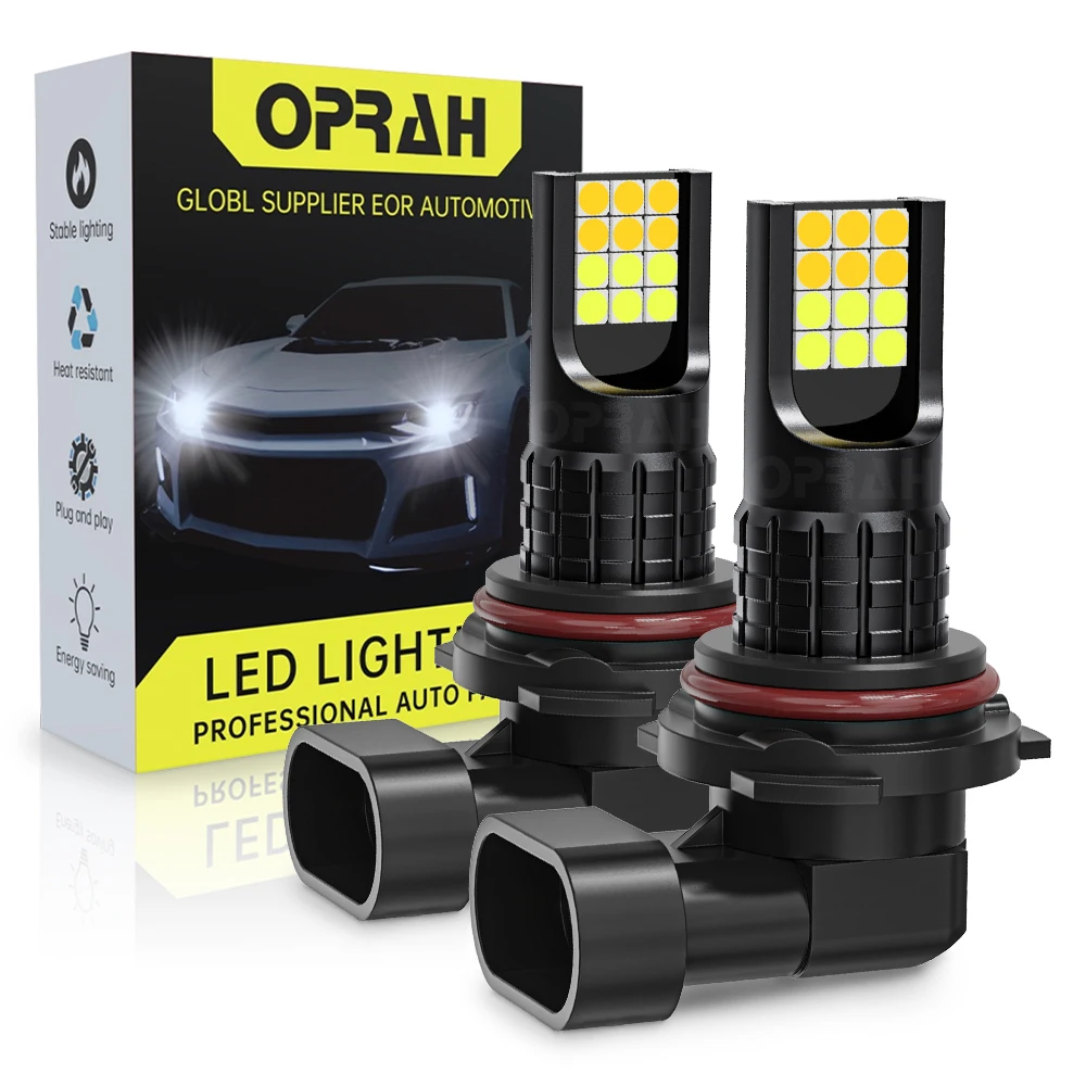 

2pcs Car LED Fog Light H11 H7 3030 24SMD 9005 9006 Dual Color White Yellow Bulbs 3000k 6000k Car Driving Running Light 12V 24V