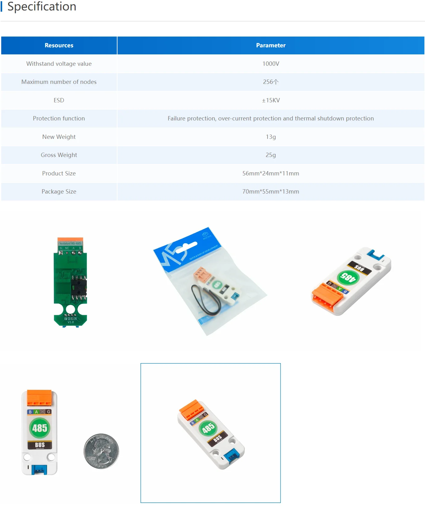 Official Isolated RS485 Unit