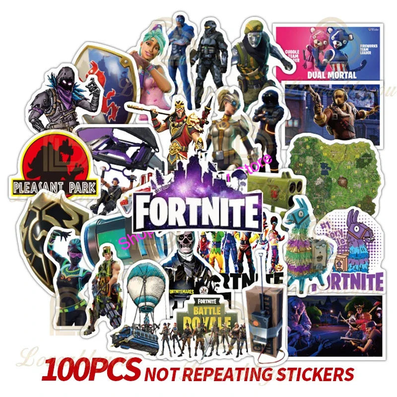 10/30/50/100 Stück Fortnite Spiel Aufkleber PVC Animation Dekoration Battle Royale DIY Telefon Gepäck Kühlschrank Aufkleber Kawaii Kinderspielzeug