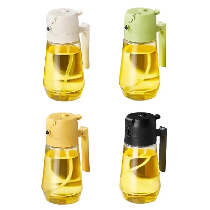 

470ml Oil Spray Bottle High Borosilicate Glass Cooking Oil Dispensers Olive Oil Sprayer Mister For Air Fryer Salad Baking Tools