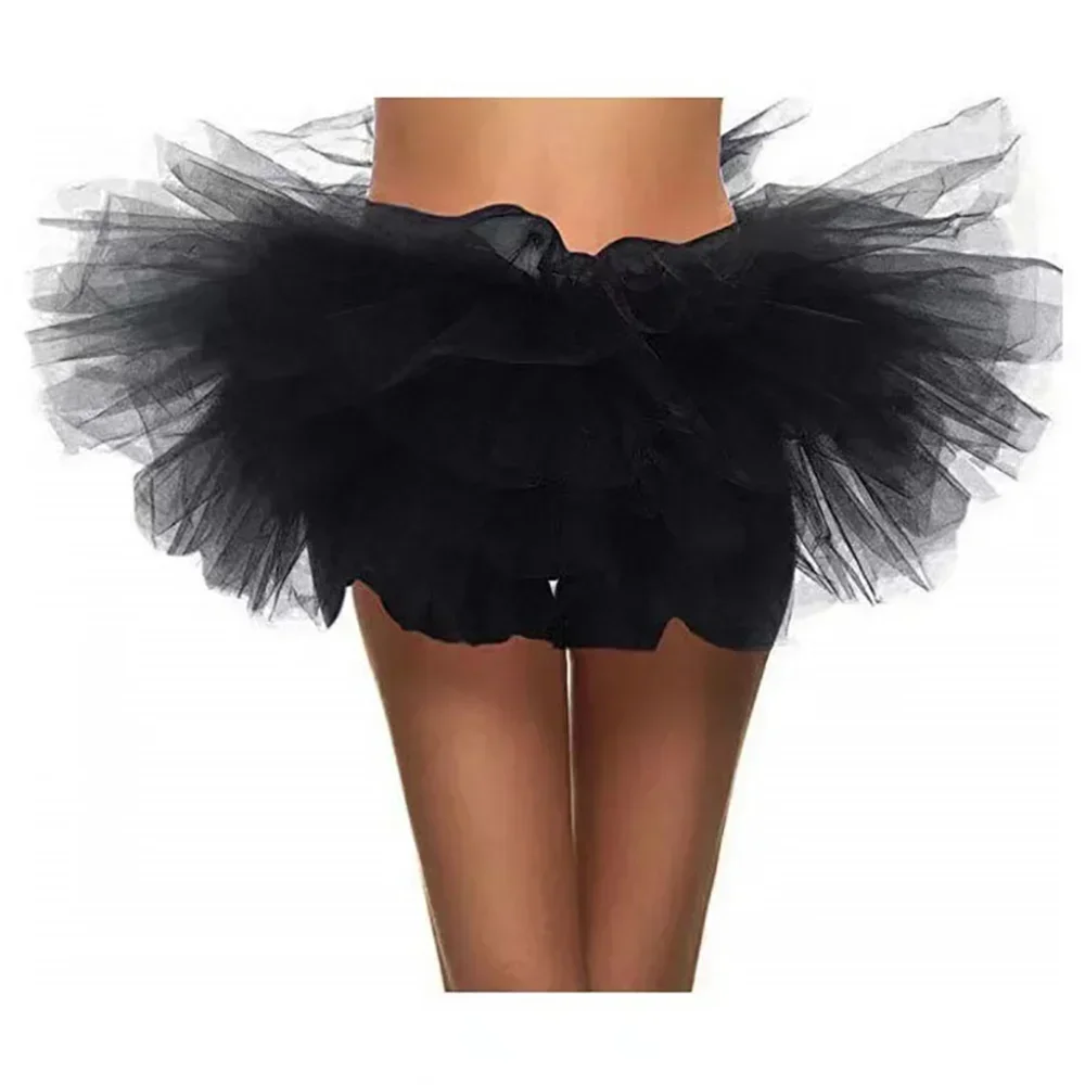 Sexy Adult Women's Half Skirt 5 Layers Tulle Puffy Skirt Ballet Short  Party Nightclub Mini Skirt Performance Event Costume 4