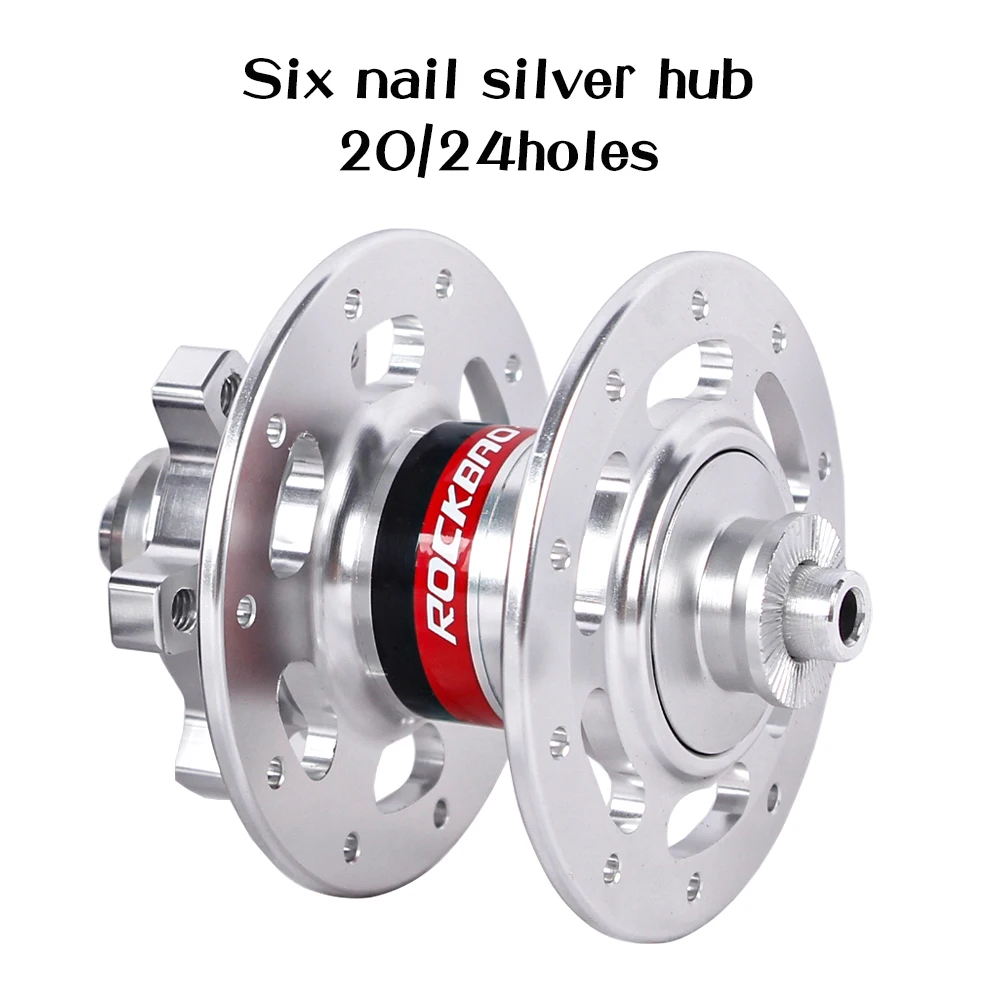 Folding Bicycle Hub Disc Brake, Aluminum Alloy, 2 Bearing Bicycle Parts, 20 Holes, 24 Holes, 32Holes, Small Wheel Diameter, 74mm