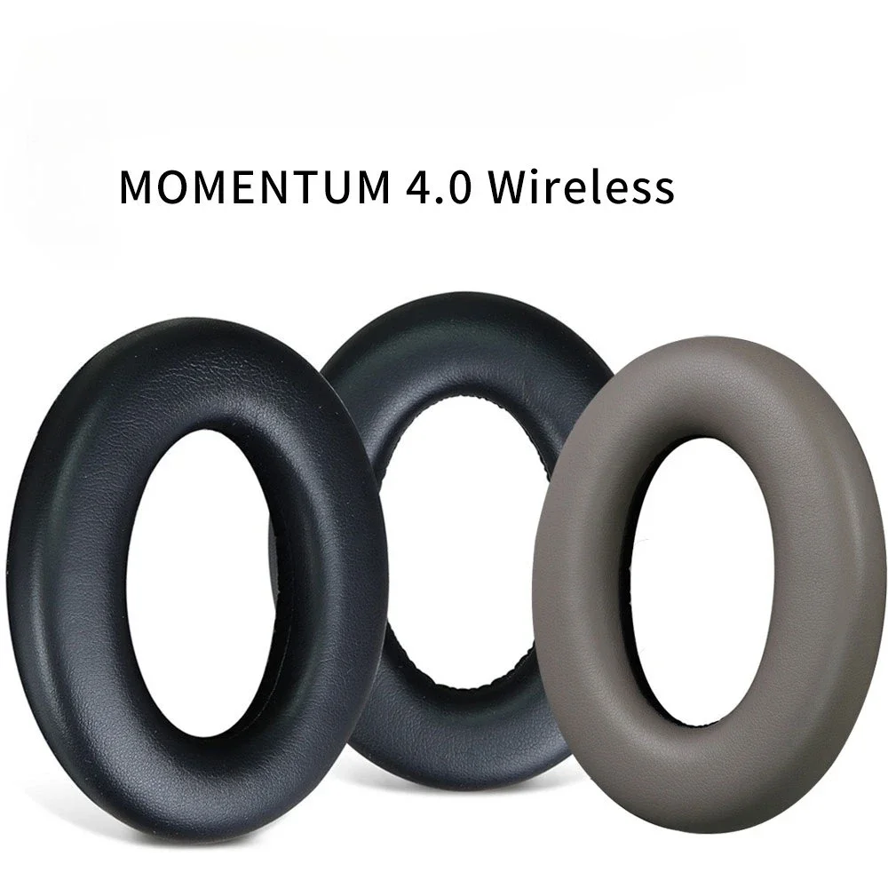 Replacement Foam Ear Pads for Sennheiser MOMENTUM 4.0 Wireless Series Headphones memory foam Earpads Protein Leather