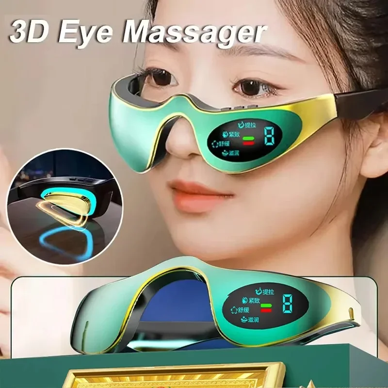 Electric Eye Massager Anti Wrinkle Aging EMS Eye Beauty Tool Massage Rechargeable Eyes Fatigue Relief Anti Dark Circle Device
