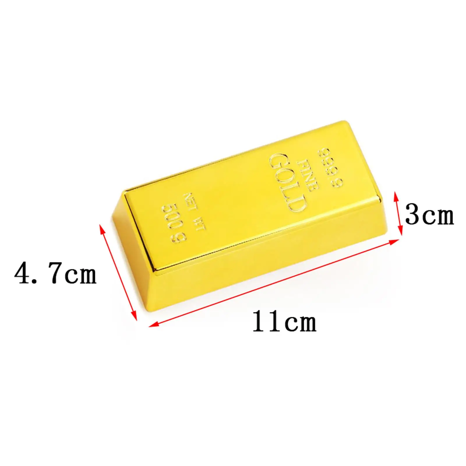 Creative Fake Gold Bar Bullion Door Stop Heavy Brick Paperweight Prop