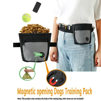 Magnetic opening Dogs Training Pack Pouch Food Bag Pocket Snack Reward Waist Bag Outdoor Feeder Puppy Portable Dog Training Ba 1