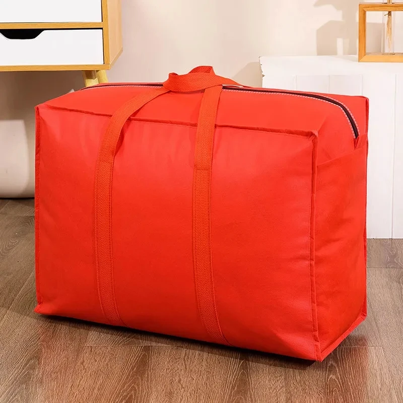 Modern Style Pure Color Luggage Storage Bag Big Capacity Quilt Moisture-proof Storage Bag Home Wardrobe Clothes Organization Bag 2