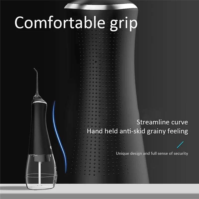 ABRG-구강 세정기 물 치실 스레드 치아 픽 입 세척기 5 노즐 3 모드 USB 충전식