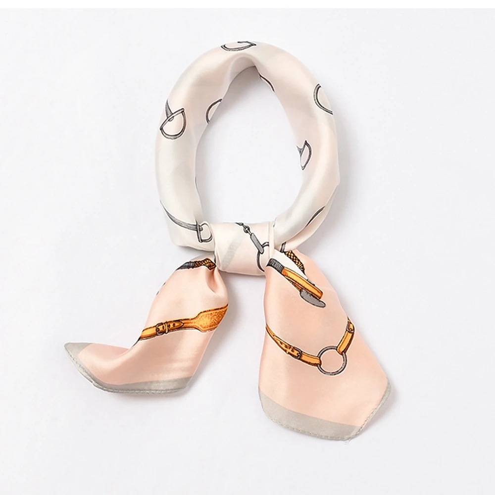 New Fashion Small Silk Square Scarf 60cm Headband Hairbands Hair Hoop Accessories For Women Head Neck Satin Scarf Handkerchief
