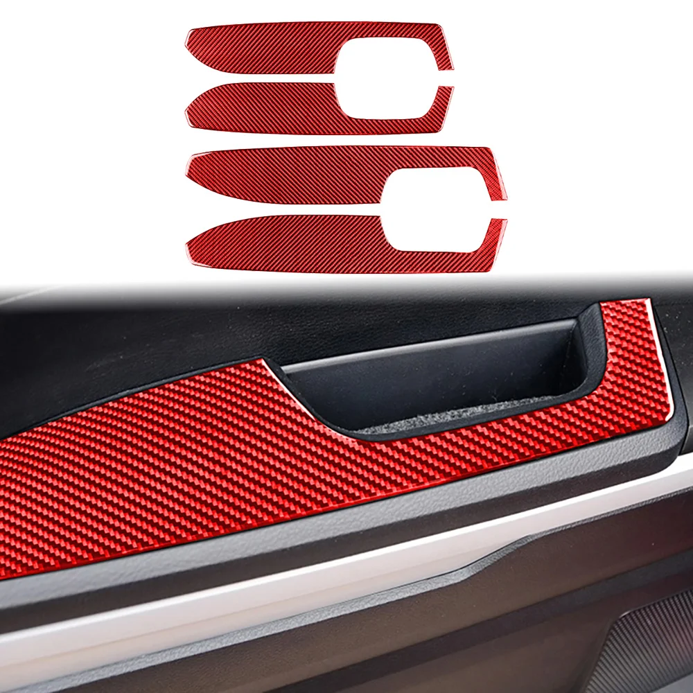 

Real carbon fiber For Toyota Tundra 2014-2018 Car door inner armrest Decoration Lnterior Stickers Auto Modification Accessories