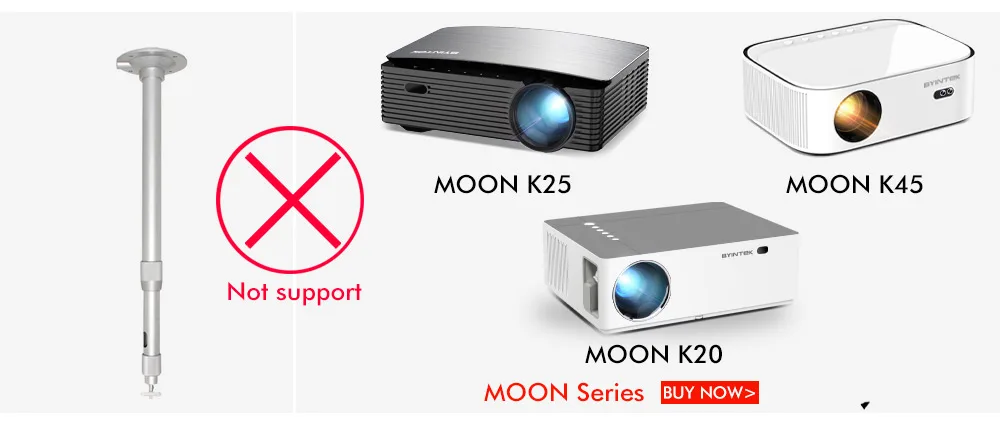 Mini Ceiling Mount Bracket 20cm to 40cm Adjustable for Mini Projector K8 K9 K18