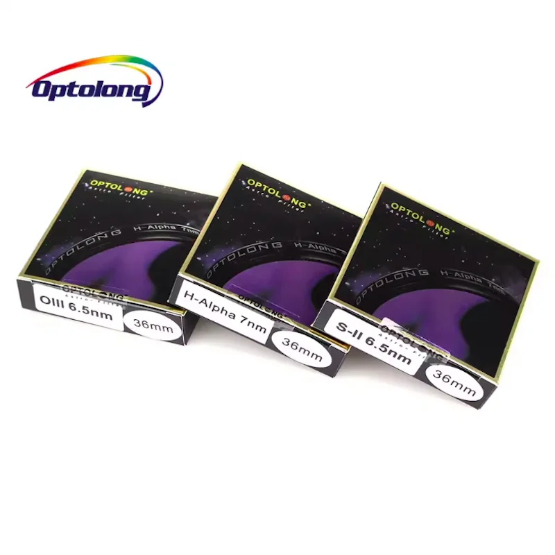 OPTOLONG H-alpha 7nm SII-CCD 6.5nm OIII-CCD 6.5nm narrow-band SHO Filters for Deep Sky and Planetary Photography 1.25" 2"