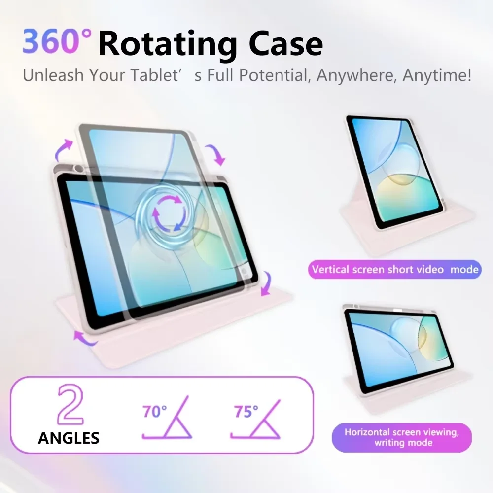 Clear Acrylic 720° Rotatable Tablet Case