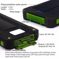 20000mAh Solar Power Bank Portable External Battery Charger Powerbank With SOS Flashlight Poverbank For Smart Mobile Phone 2