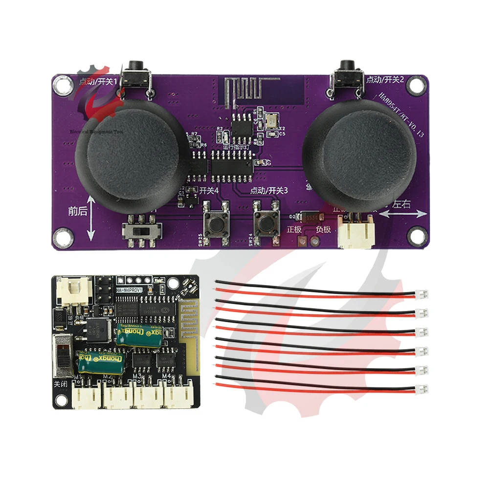 Vue rapprochée du module récepteur 2.4GHz 8 canaux pour drone DIY avec son boîtier noir et ses broches dorées.