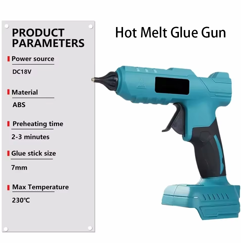 Electric Hot Melt Glue Gun Cordless Glue Grab 11mm Glue Stick Hot Melt Welding Air Gun (No battery) Fit Makita 18V Battery