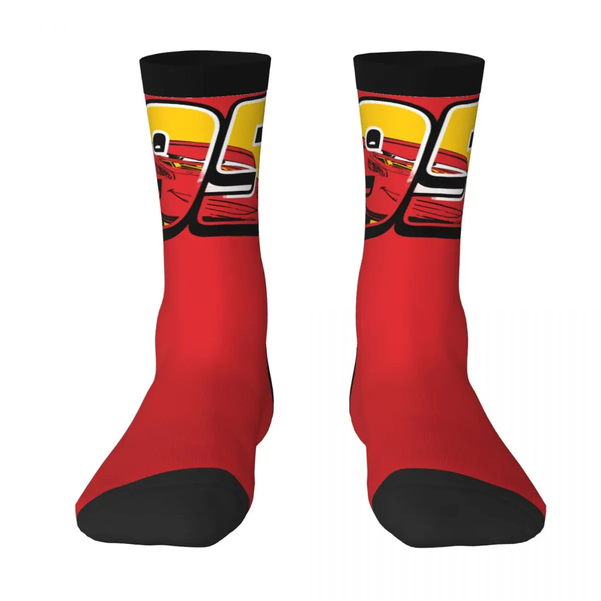 Autunno Inverno Colorato Unisex Lightning Mcqueen Go 95 Calzini Auto Antiscivolo Crew Socks