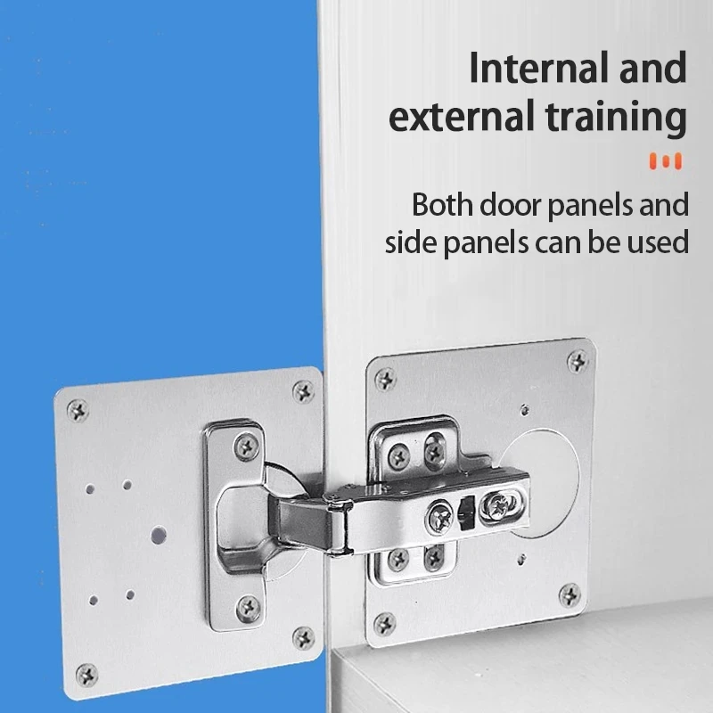 Stainless Steel Fixing Plate Wardrobe Door Cabinet Hardware Accessories Hinged Repair Furniture Mounting |