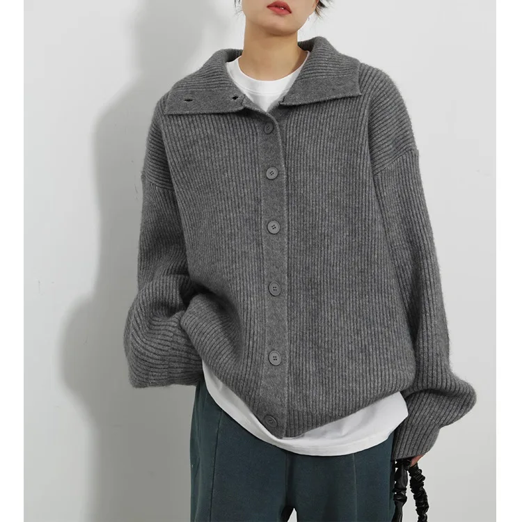 

Thick thick stick knit sweater loose cardigan winter new coat