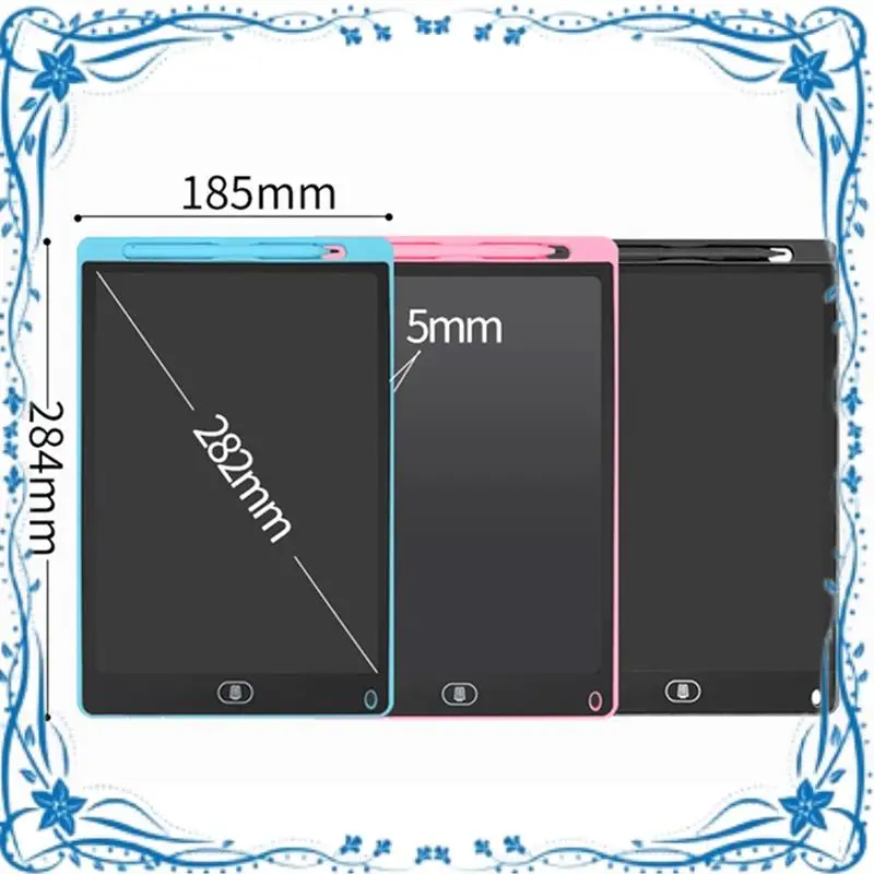 12 인치 K 모델 Lcd 필기 보드 컬러 드로잉 낙서 눈 보호 쓰기 보드 컬러 스크린, 라이트 블루 약 284X185mm