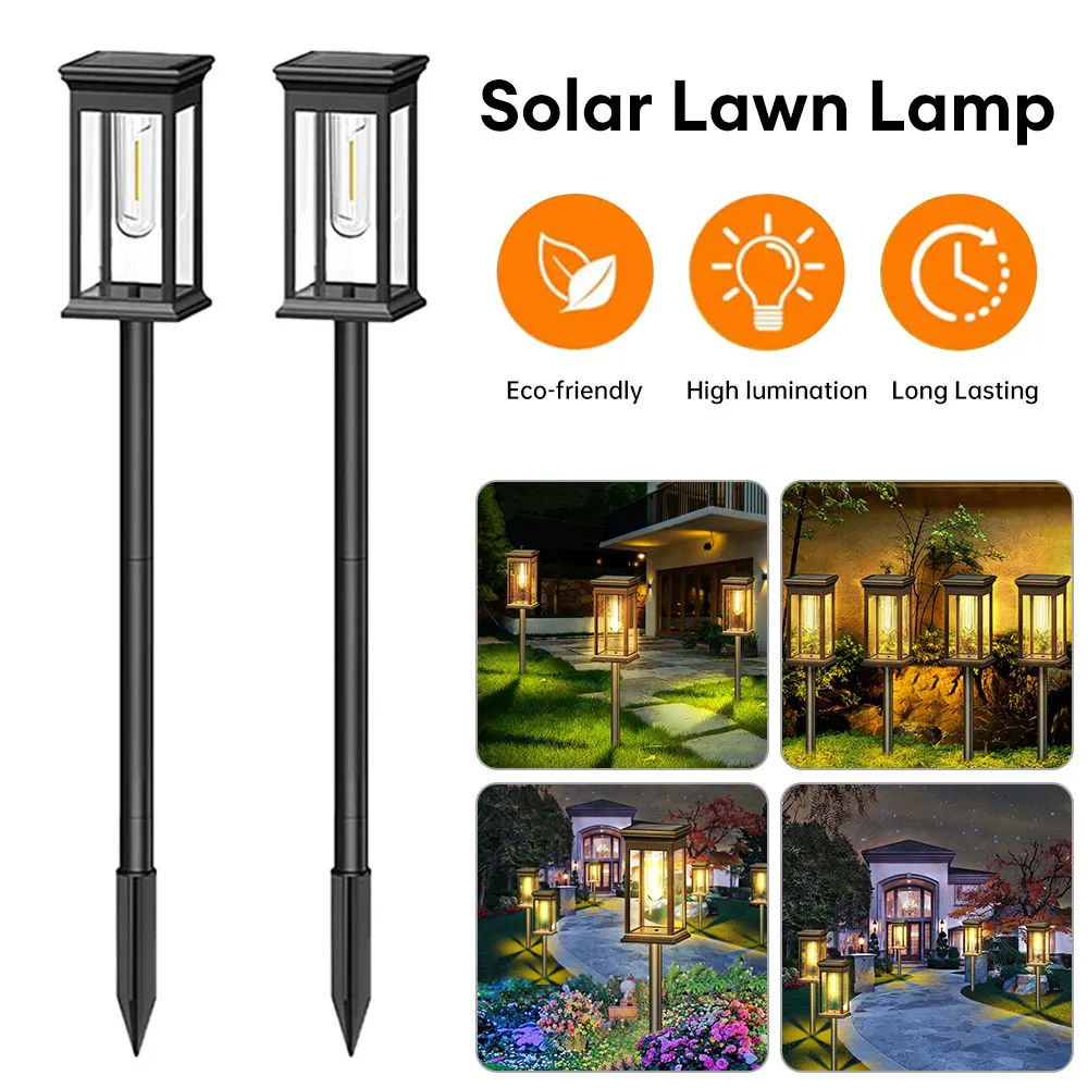 Outdoor Tungsten Filament Bulb Solar Lamp Waterproof Landscape Light Solar Powered Lawn Decoration Lamp for Garden Pathway led solar light waterproof wall lamp motion sensor courtyard garden lighting decoration sunlight solar power yard tungsten lamp