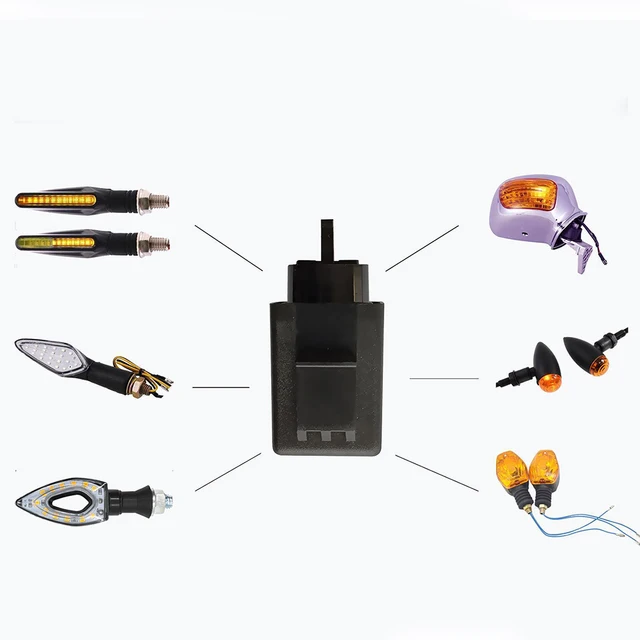 1pcs Universal 3 Pin Motorcycle Flasher Relay Replacement 12V For LED Automobile Turn Signals Motorcycle Switch - Image 6