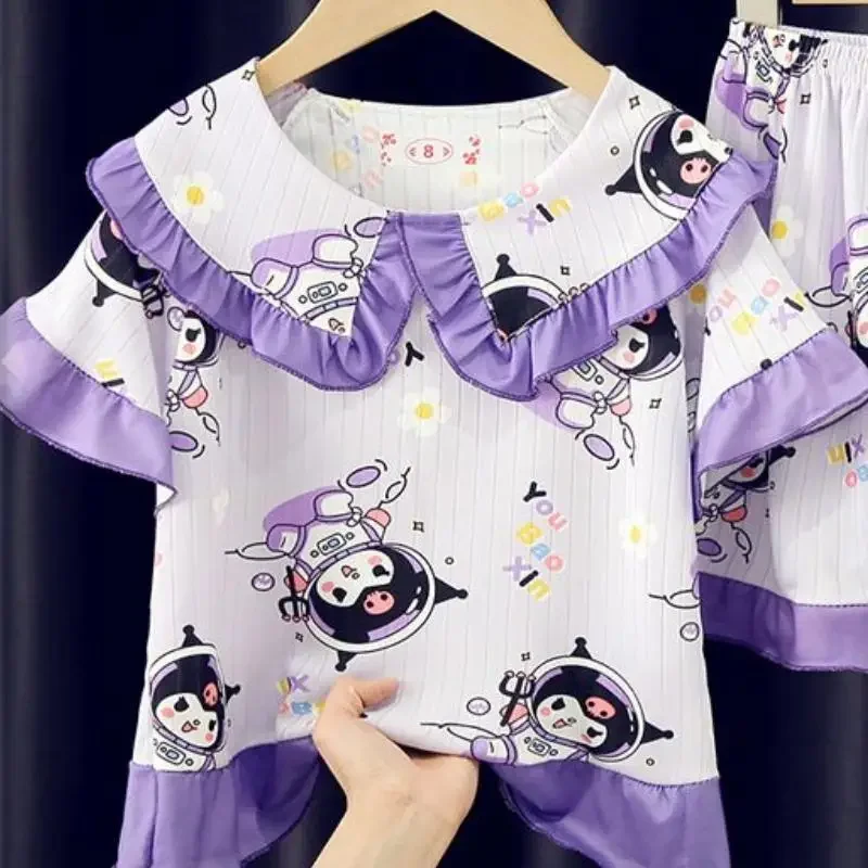 

Sanrio Hellokitty Kuromi, Детская кукла, искусственный набор, аниме, коричная, домашняя одежда, мультфильм, милый, Моя молодость, мягкая ночная рубашка, подарок для девочки