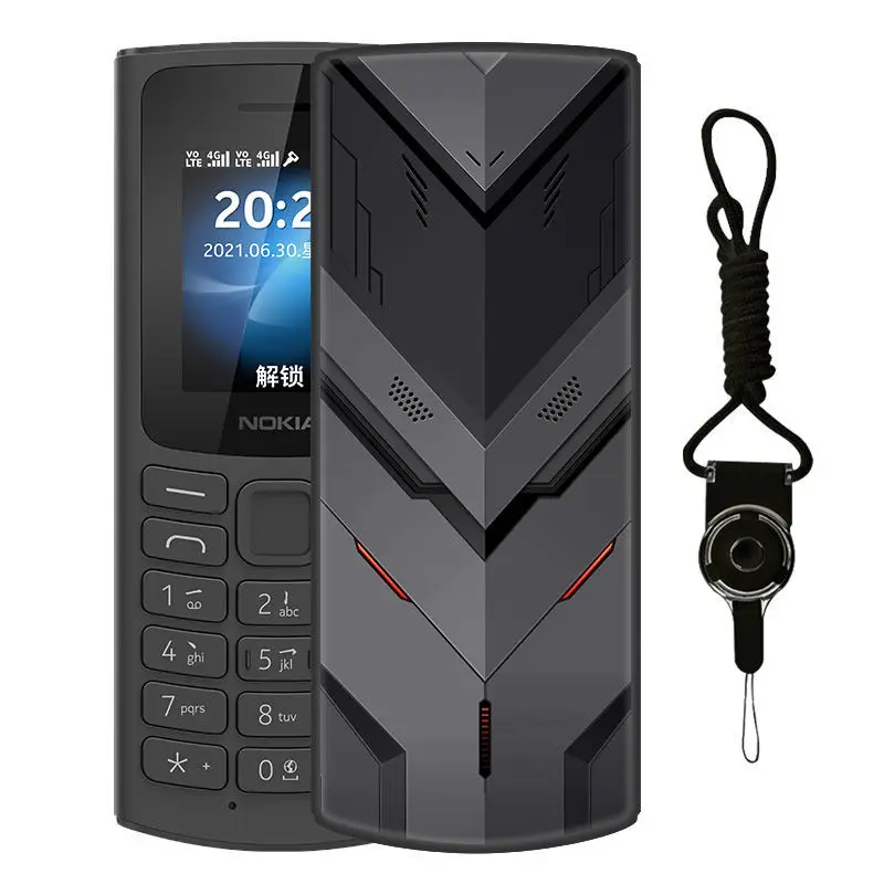 Per Nokia 105 4G 2021 Custodia Hd Verniciata Tpu Sottile Cover Posteriore In Silicone Morbido Per Nokia 105 4G Shell Ta-1388