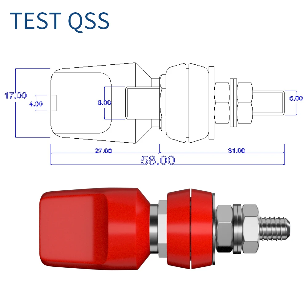 QSS 4MM M8 ٳ  ε Ʈ ٳ ÷   Ŀ ͹̳ DIY ǰ, Q.50019, 2 