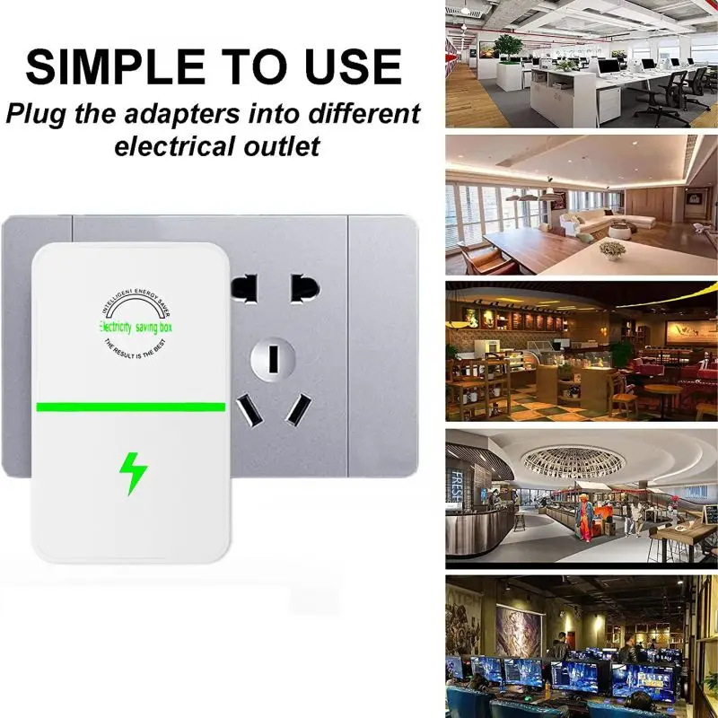 

Pro Power Saver Electricity Power Saving Box 90V-250V Intelligent Power Saver Power Saver for Home/Office with Capacitance