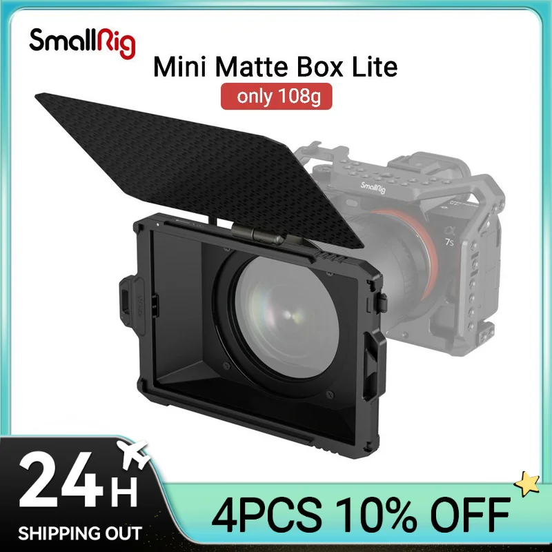 

Маленький Универсальный матовый бокс SmallRig Lite для камеры SONY, CANON, из углеродного волокна, с верхним флагом, несколько фильтров весит всего 108 г, 3575