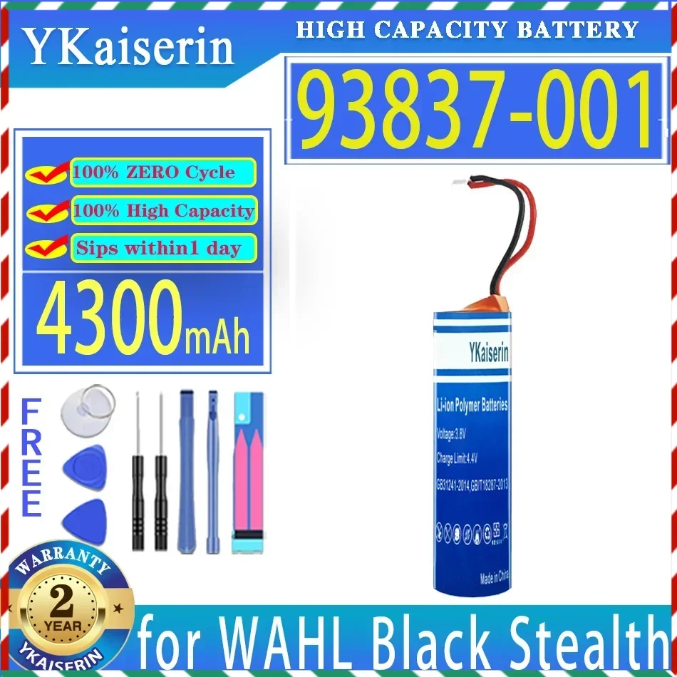 

Сменный аккумулятор 4300 мАч 93837-001 для WAHL Black Stealth Chrome, беспроводной волшебный зажим, Стерлинговое 4 Супер конус