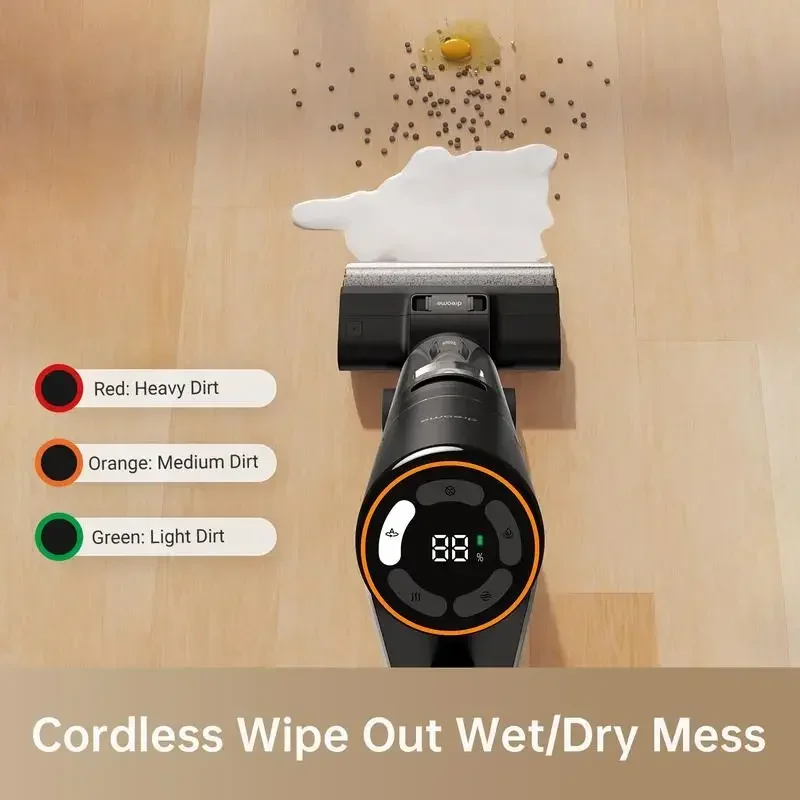 dreame H12 PRO Wet Dry Vacuum Cleaner, Rechargeable Cordless Vacuum Mop Cleaner with Hot Air Drying 4