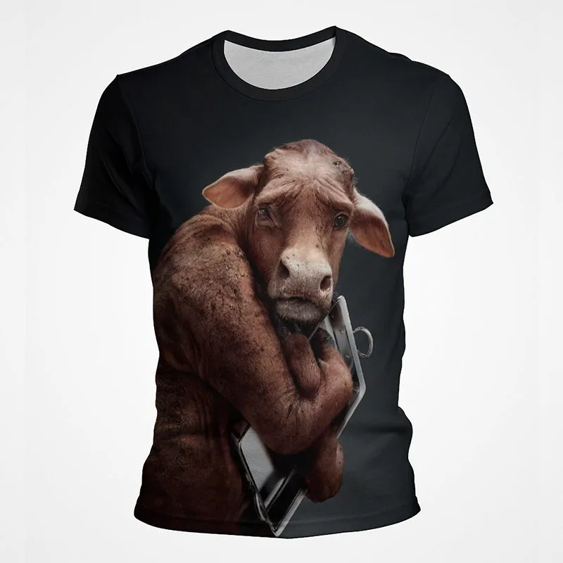 

Funny Animal Printing T-shirt summer new casual short sleeve Men Sport Tops Harajuku Kawaii Kids Tee Fashion Cute Women Clothing