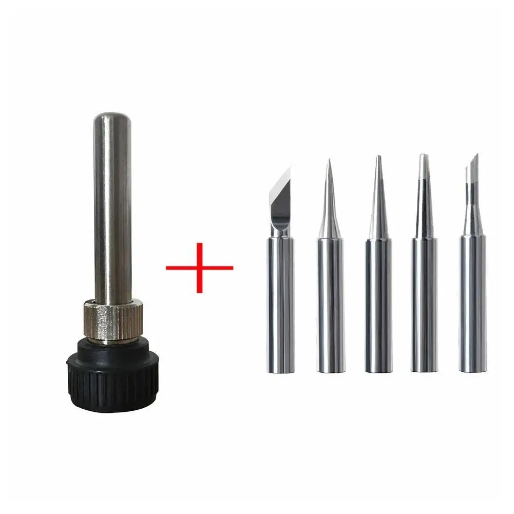 Soldering Iron Tip Soldering Station Soldering Iron Handle Adapter Sleeve Housing With Anti-Static Soldering Iron Tip 5 Solderin portable stick welder