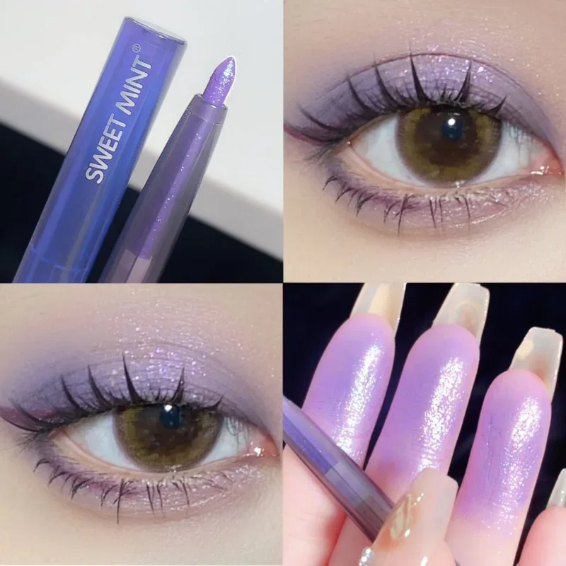 Eyeliner Pencil Shiny Chameleon Green Gold Purple Glitter Eye Shadow Lying Silkworm Pen Waterproof Beauty Cosmetics Women Makeup