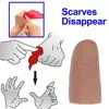 Magic Trick Props Close Up Vanish Appearing Plastic Finger Thumb Tip + Red Silk Stage Show Props Rubber Prank Toy Tool Gifts 4