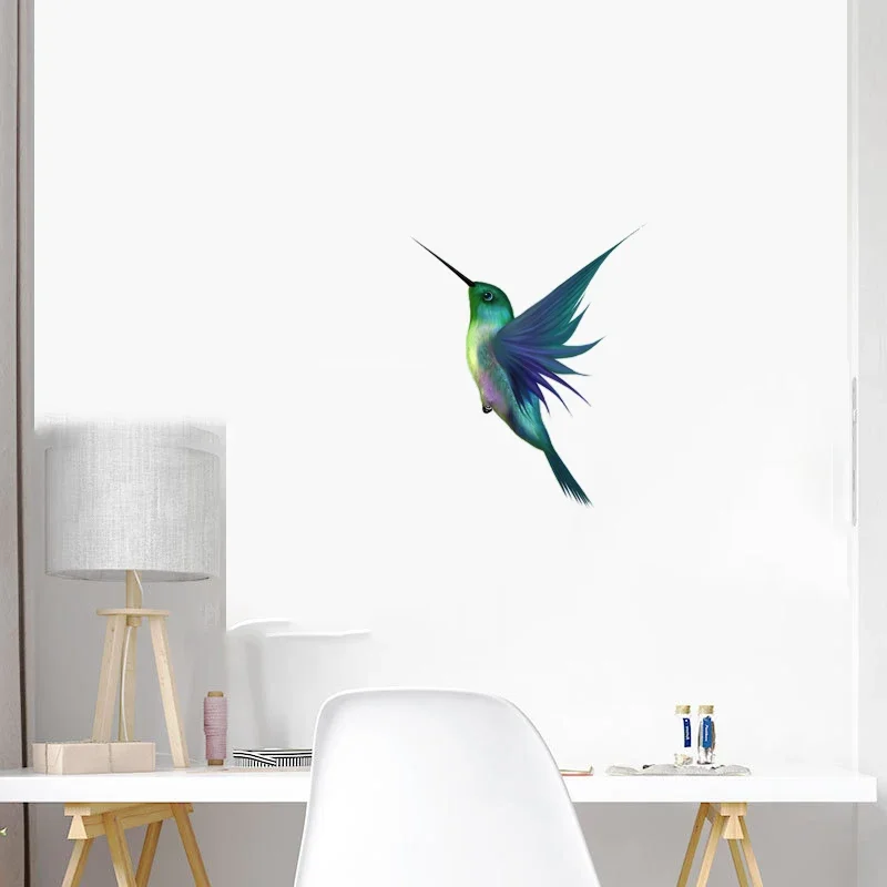 Wall Stickers Toilet Stickers Hummingbird Hand Painted Bird Sticker for Home Decoration