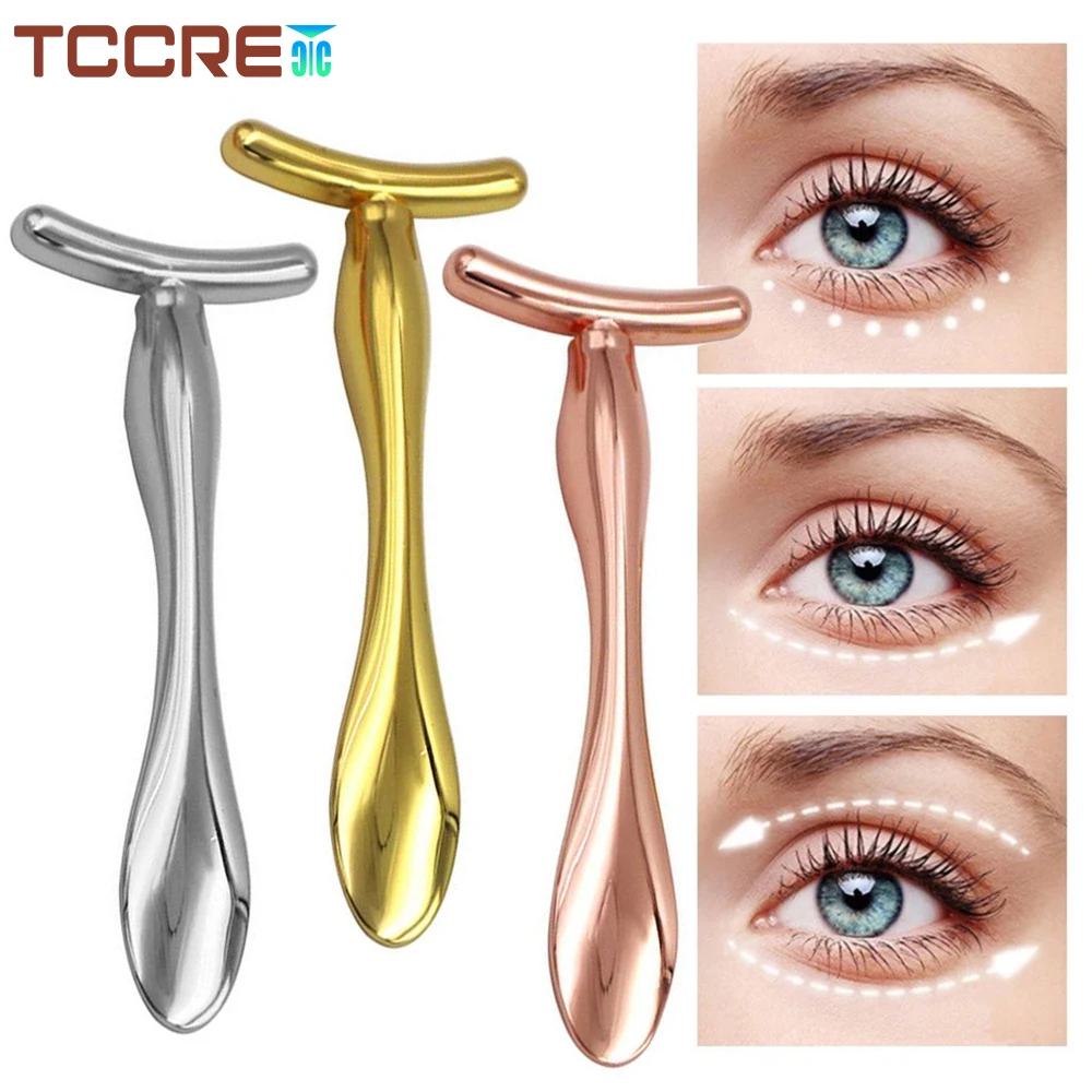 1Pcs Mini Metal Eye Cream Applicator Eye Cream Mixing Spatula Spoon Face Lifting Massage Facial Massager Thin Face Magic Stick 1pcs mini metal eye cream applicator eye cream mixing spatula spoon face lifting massage facial massager thin face magic stick