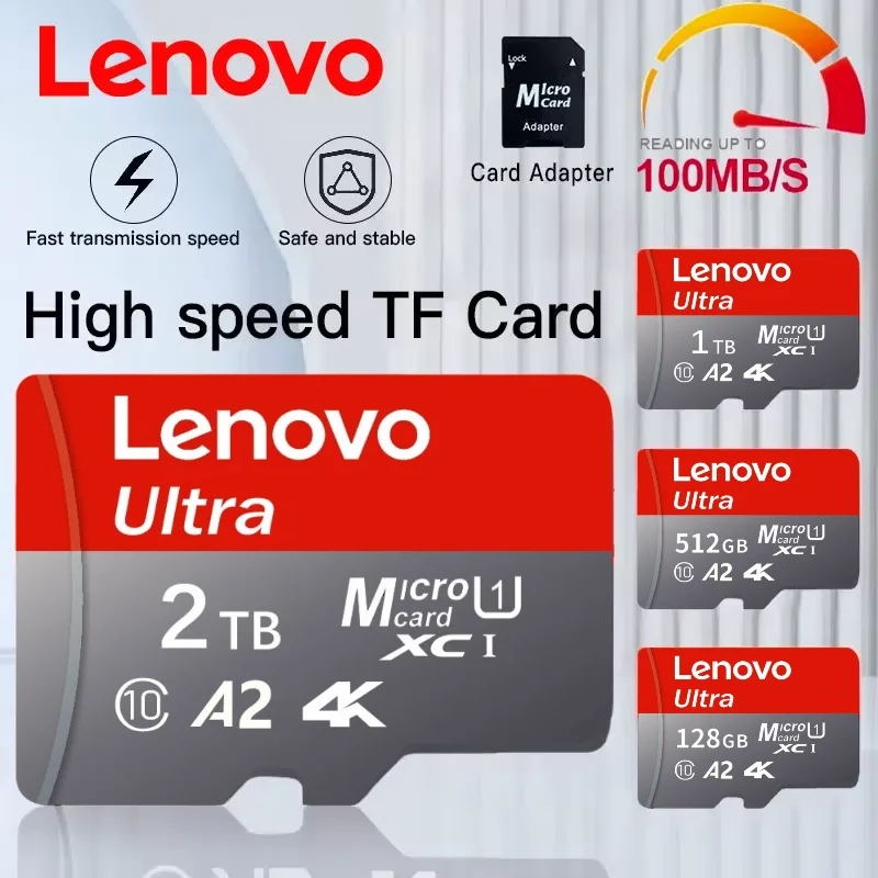 Lenovo Memory Card 128GB Class 10 V60 Micro TF SD Card 1TB SD 512GB 256GB A2 U3 Micro 2TB High Speed TF memory card