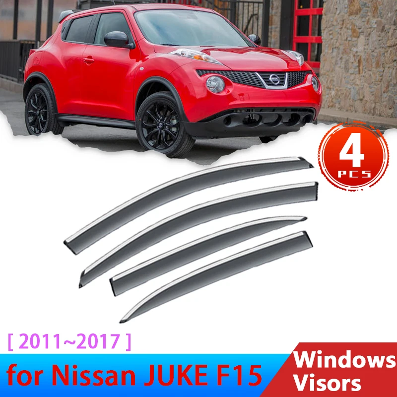 TO FIT NISSAN JUKE WIND DEFLECTOR & RAIN DEFLECTORS 2013 18 SET OF 4