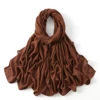 106459-3cc179.jpg 185*75 cm musulman Modal Hijab rayonne coton châles pour femmes mince plaine écharpe grande taille foulard islamique Turban bandeau